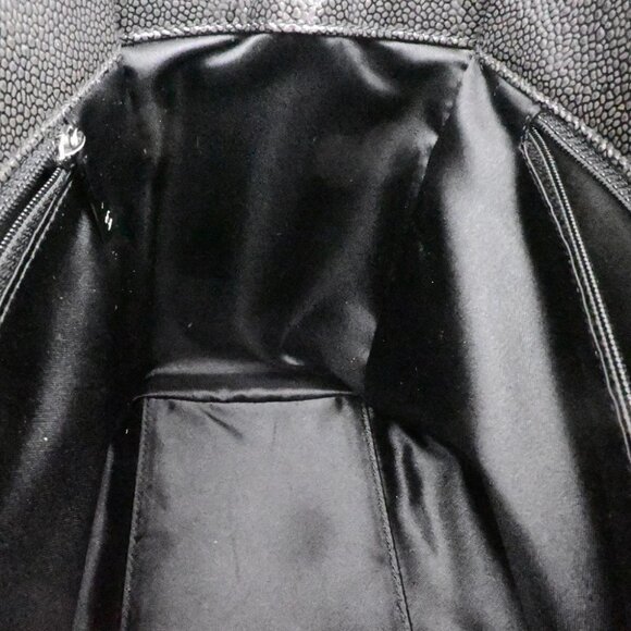 CHANEL Logo 2.55 Chain Shoulder Bag Grained Patent Leather Black SHW - Picture 11 of 16